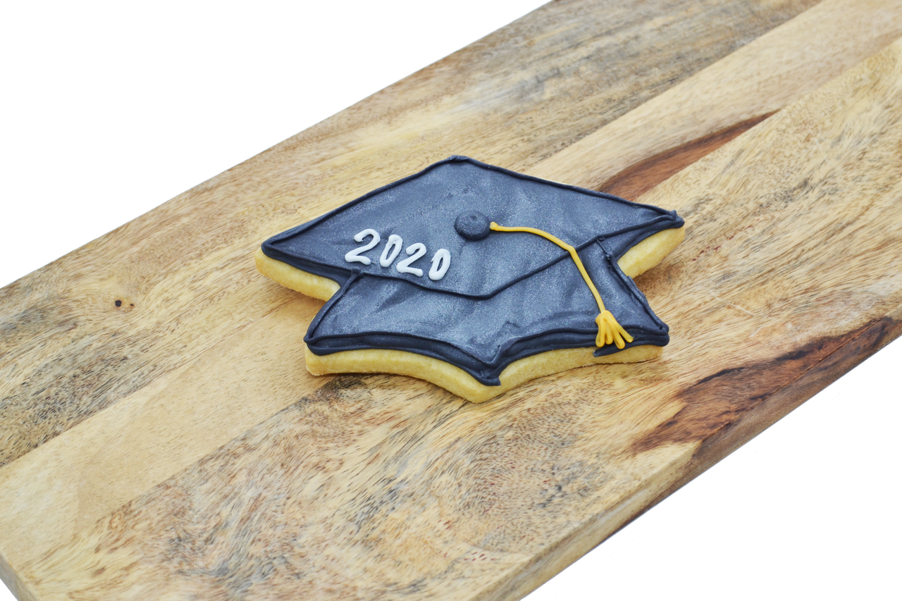 Graduation Cap Shortbread Cookie